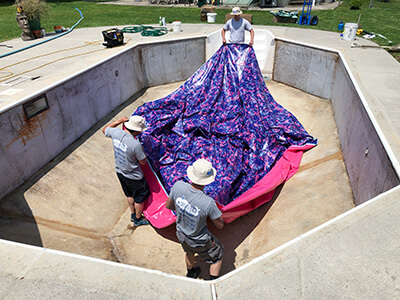 Vinyl liner installation