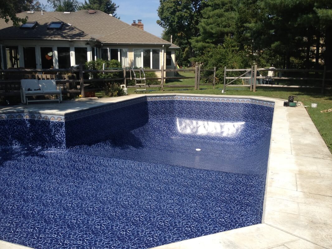 Finished pool with new liner
